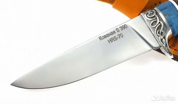 Нож Жерех сталь S390 рукоять карельская береза ста