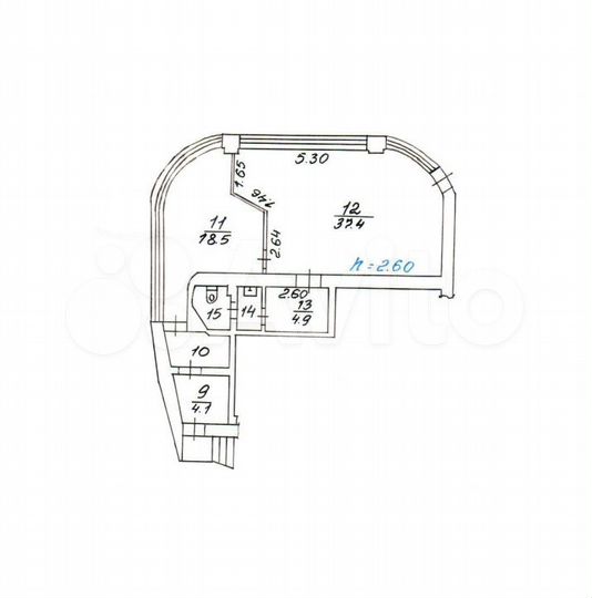 Помещения свободного назначения, 72.8 м²