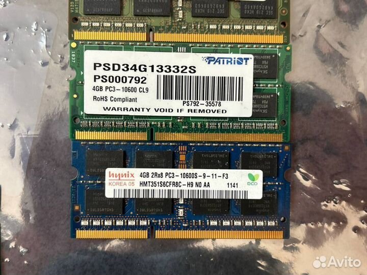 Оперативная память для ноутбука DDR3/DDR4