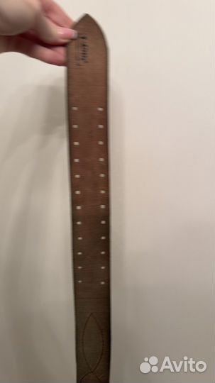 Ремень армейский кожаный мужской