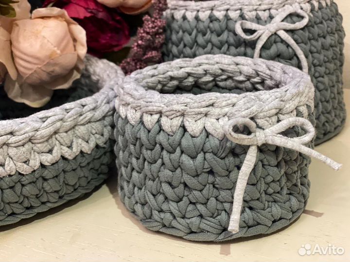 Корзинки интерьерные бытовые