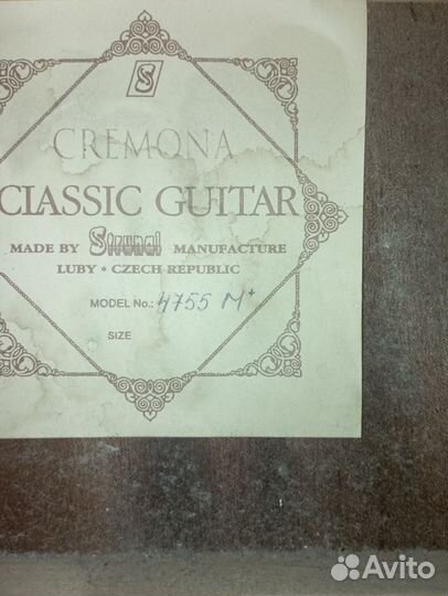 Гитара классическая strunal-cremona 4755