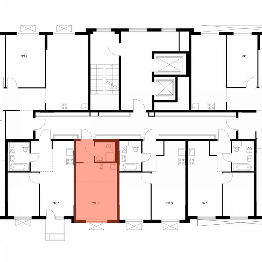 Квартира-студия, 20,8 м², 5/11 эт.