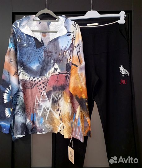 Яркое авторское худи Mila&Kerry хлопок вязаный