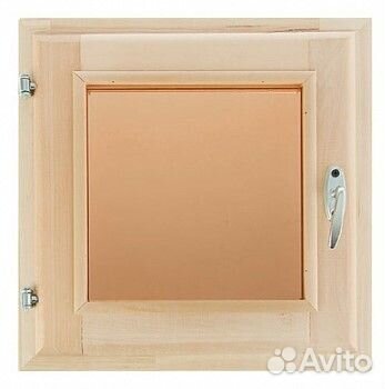 Форточка 60х60 стеклопакет (ольха)