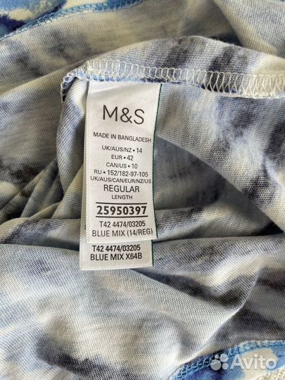 Marks & Spencer платье футболка, р UK 14 (S), хлоп