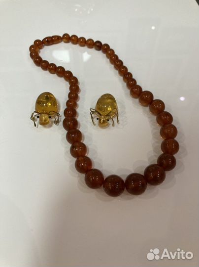 Бусы из янтаря СССР