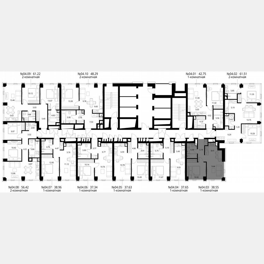 1-к. квартира, 38,6 м², 4/48 эт.
