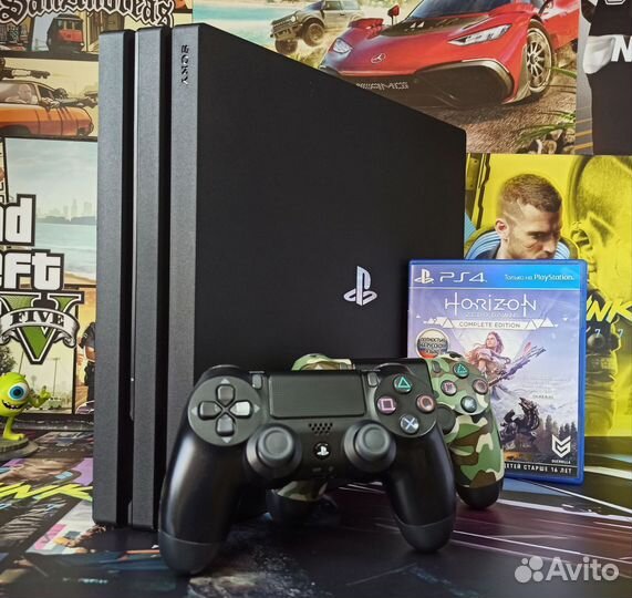 Sony Playstation 4 Pro 2 Геймпада Игра