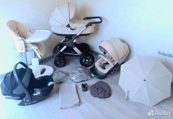 Детская коляска Stokke trails 3в1+tatamia+кроватка