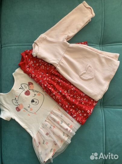 Вещи летние для девочки р.80 86 (сrockid)