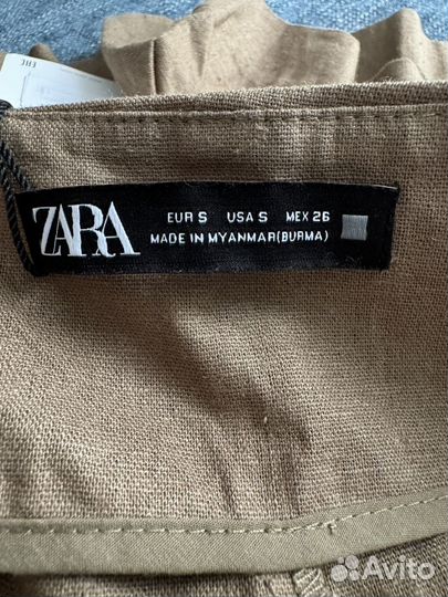 Новые льняные шорты Zara S