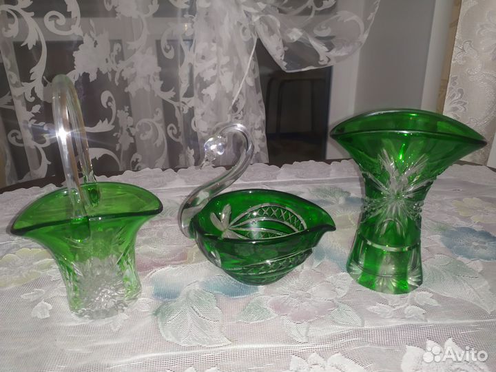 Богемский зелёный хрусталь