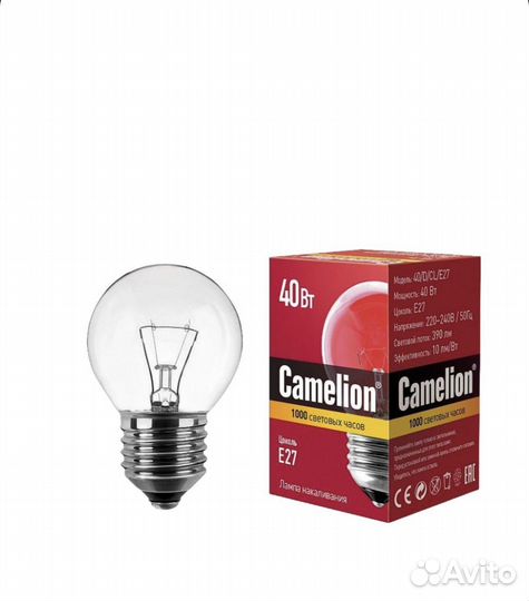 Лампа накаливания е27 40 вт