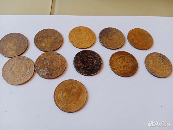 Монеты СССР 5копеек 11шт