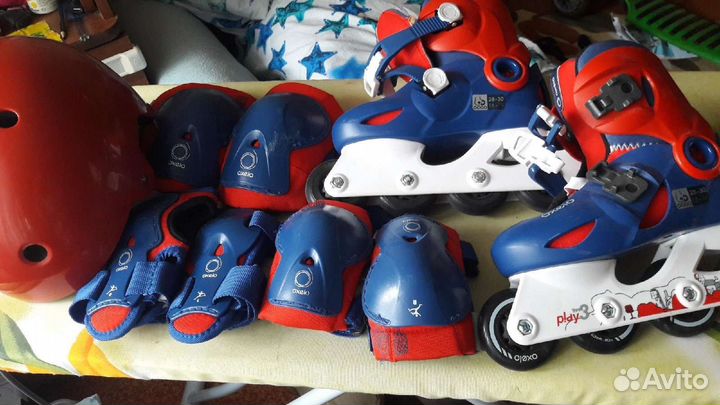 Детские ролики 28-30 размер и защита