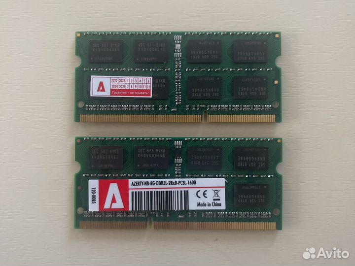 Ddr3l 1600 sodimm 8gb AMD и 4Gb Patriot
