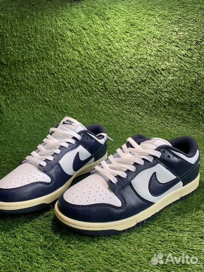 Кроссовки nike dunk low navy vintage