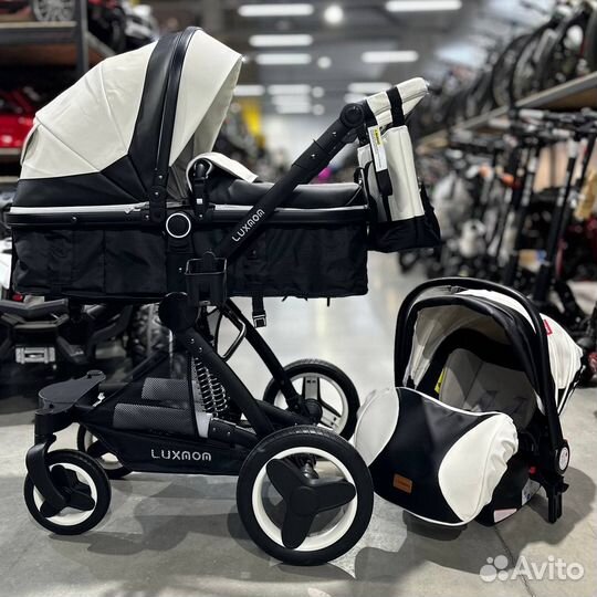Новая Коляска трансформер 3в1 Belecoo X6 (экокожа)