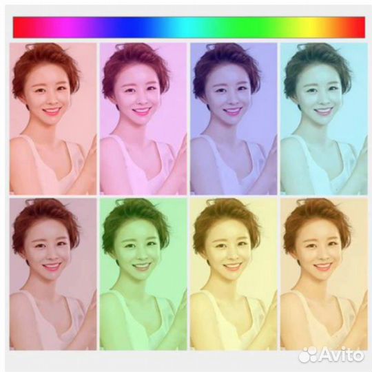 Селфи лампа RGB кольцо 32см со штативом с пультом