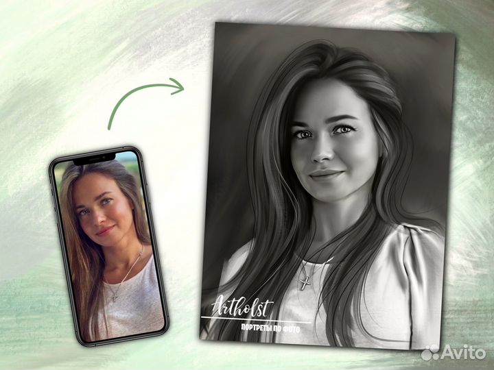 Портрет на холсте по фото на заказ Ростов-на-Дону