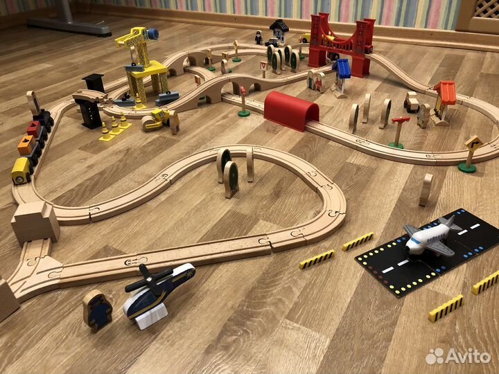 Деревянная железная дорога 131 деталь IKEA ELC