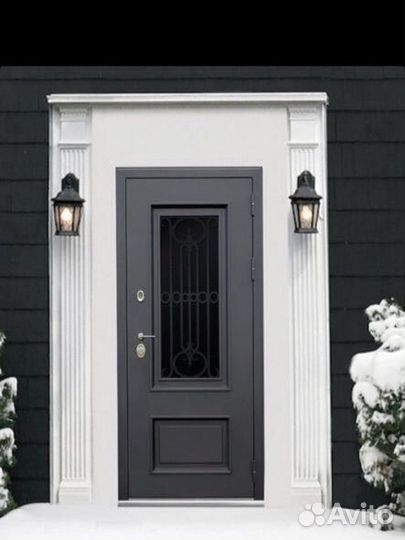 Дверь Уличная термо Аляска со Стеклопакетоми
