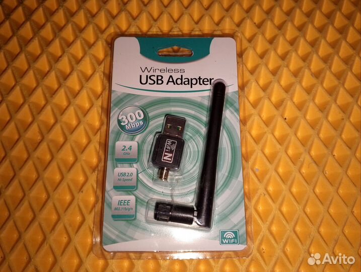 USB Wi-Fi адаптер с антенной 300Mbps