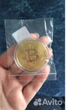 Подарочная монета Битkoин (Bitcoin)