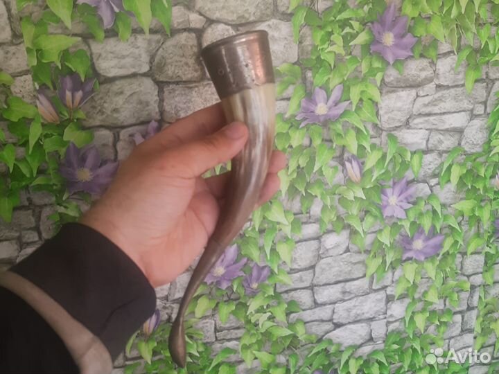 Ретро сувенирный рог для вина Кавказ СССР