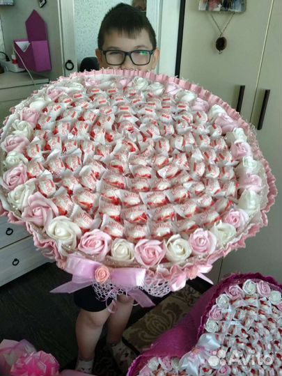 Сладкий букет из конфет Рафаэлло