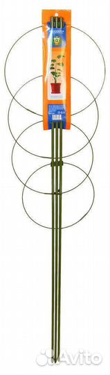 Опора для растений металлическая 4 кольца, 120 см