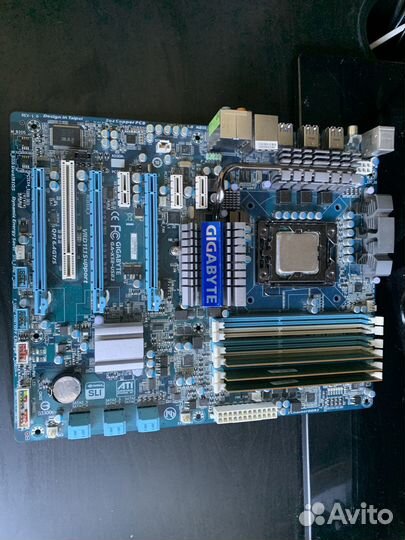 Комплект на сокете lga 1366 мать+Проц+Память