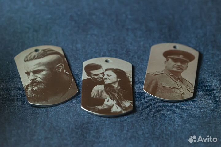 Фотогравировка (лазер) на армейских жетонах