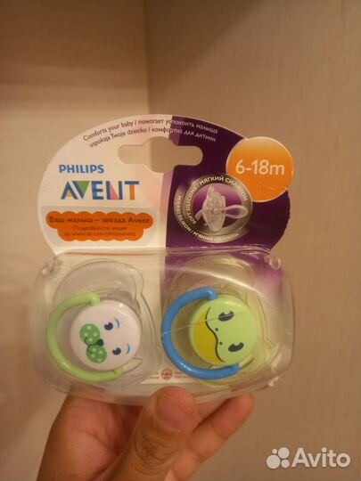 Пустышки Avent, томми типп 0-6, 6 -18