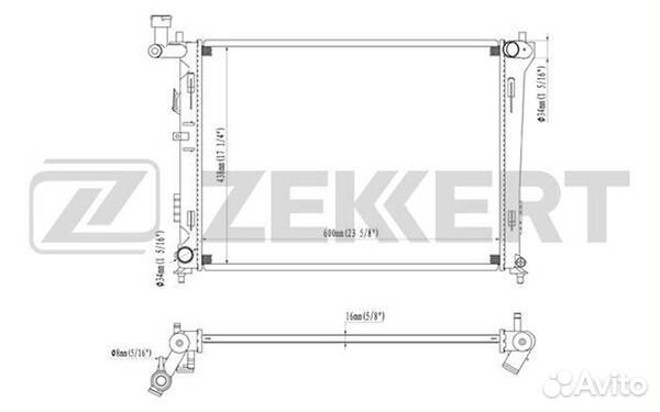 Радиатор охл. дв. Hyundai i30 I II 07- Kia Ceed 06- Pro Cee'd 08