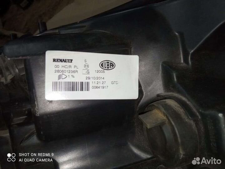 Передняя левая фара на renault logan 2, sandero 2