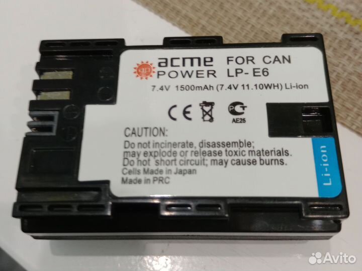 Аккумулятор acme power AP-LP-E6 для canon