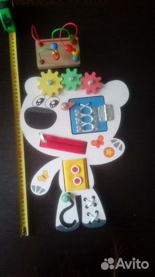 Бизиборд мишка тучка - развивающие игрушки