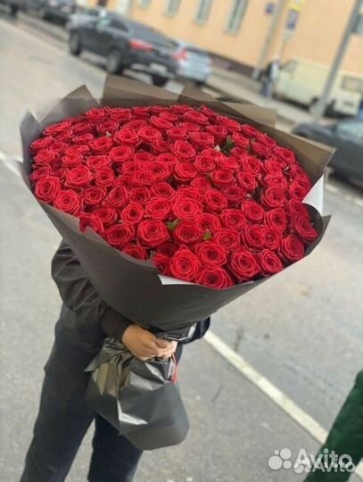 Цветы розы красные 101 и букеты с доставкой купить