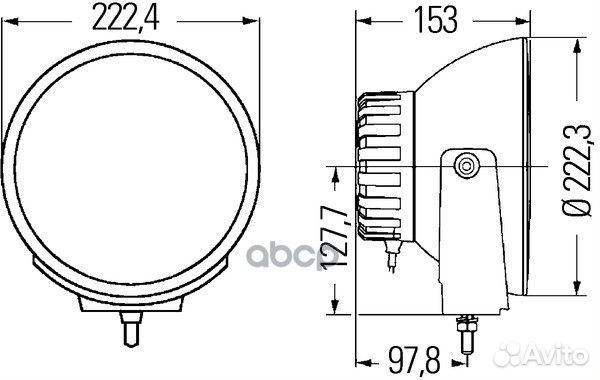 Фара дальнего света Luminator Xenon с широким
