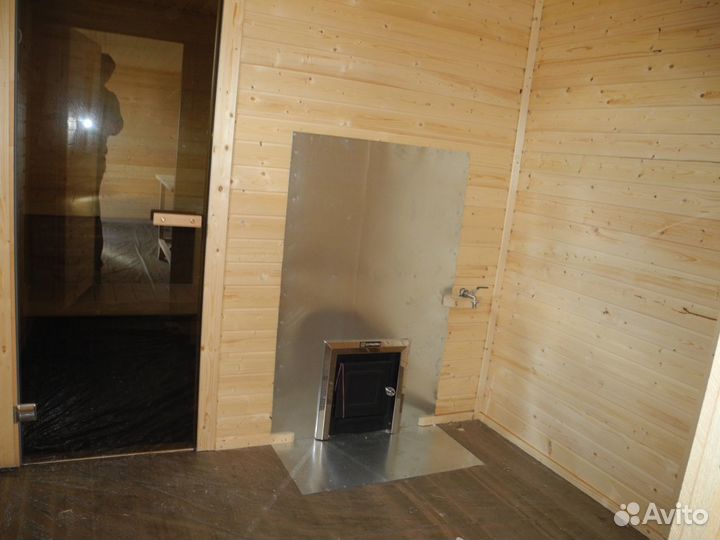 Баня Русская 2.3х8.0м. с печью Ермак 12