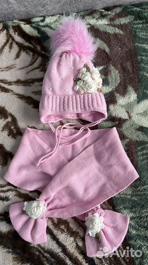 Комплект шапка, шарф