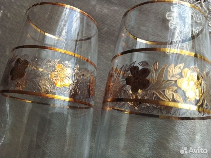 Фужеры хрустальные Богемия и СССР лафитник