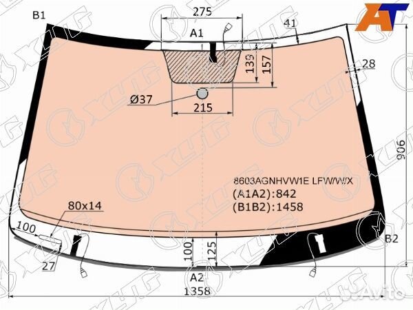 Стекло лобовое volkswagen polo