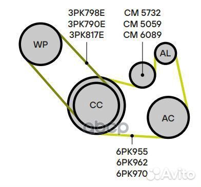 Ролик ремня приводного mazda 6 12/CX-5 11