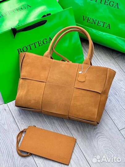 Bottega veneta сумка замшевая шопер