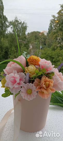 Букет из мыльных цветов