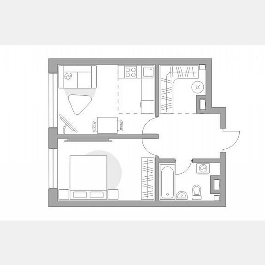 1-к. квартира, 43,4 м², 6/25 эт.