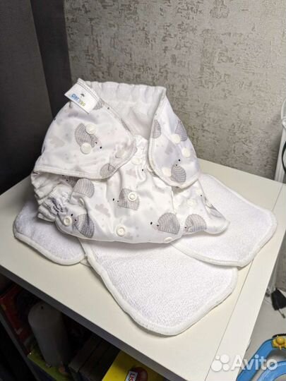 Многоразовые подгузники gloryes ёжики/капли 3-18кг